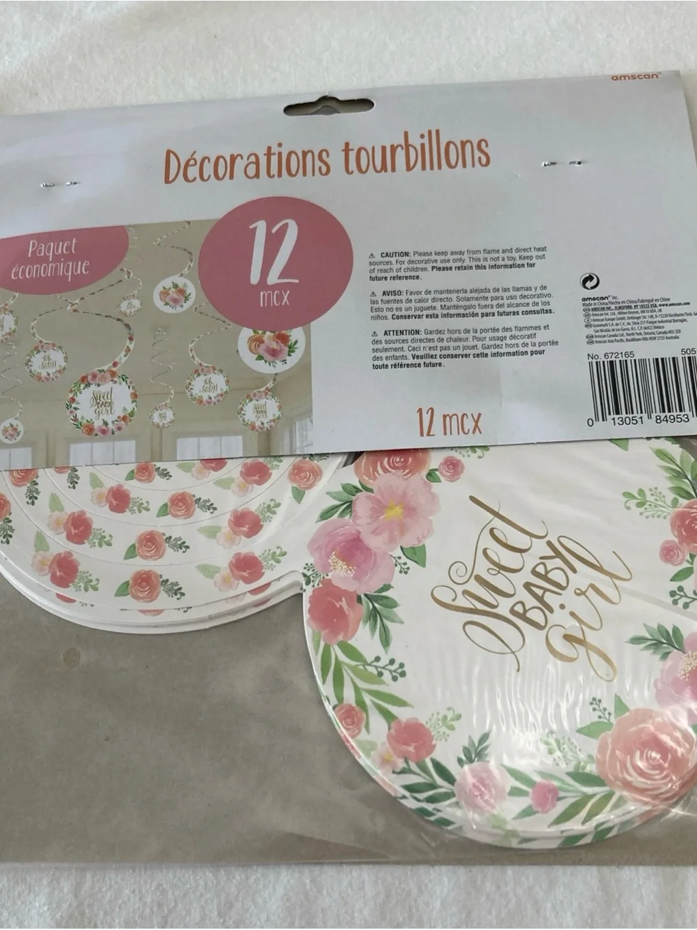 Swirl Decorations - Pink Floral 